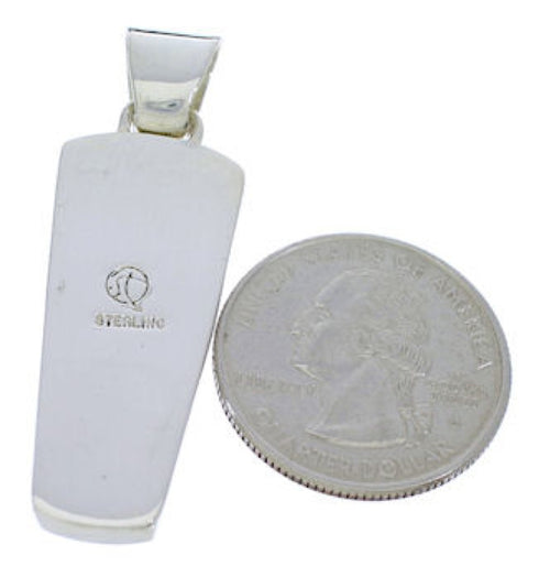 Southwest Silver Jewelry Turquoise Inlay Pendant PX30138